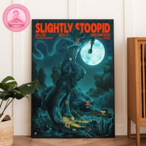 Slightly Stoopid Step Into The Sun Tour Poster At Moody Amphitheater In Austin Texas On July 11 2025 Featuring Giant Cowboy Moonlit Desert Artwork By Railey Bace Home Decor Poster Canvas