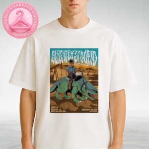 Slightly Stoopid Step Into The Sun Tour Poster At White Oak Music Hall In Houston TX On July 10 2025 With Cowboy Chewbacca Dinosaur Artwork Unisex T-Shirt