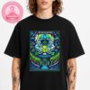 Slightly Stoopid Tour Poster Psychedelic Astronaut Artwork at Azura Amphitheater in Bonner Springs Kansas Step Into the Sun Tour 2025 Unisex T-Shirt
