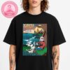 The Lumineers Tour Poster Retro Cartoon Skeleton Artwork at Citi Field in Flushing New York Tattoo-Inspired Cityscape Design 2025 Unisex T-Shirt