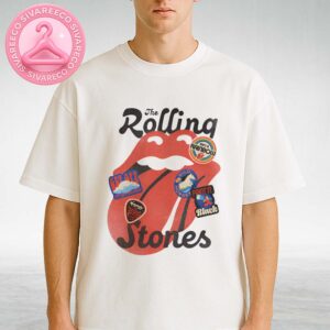 The Rolling Stones Stickered Tongue Ringer Unisex T-Shirt