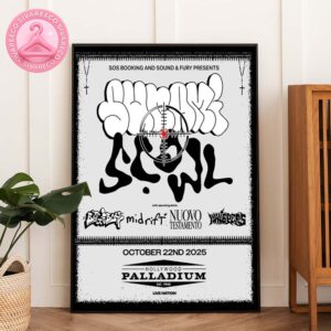Tsunami & Scowl Concert Poster At Hollywood Palladium In Los Angeles On October 22 2025 Home Decor Poster Canvas