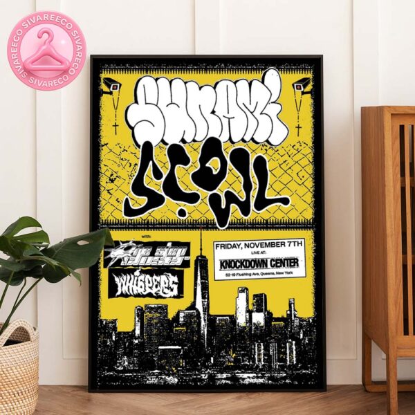 Tsunami & Scowl NYC Concert Poster At Knockdown Center In Queens New York On November 7 2025 Home Decor Poster Canvas