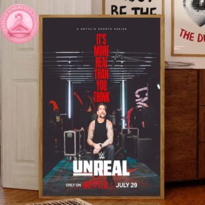 Unreal WWE Netflix Sports Series CM Punk It’s More Than You Think On July 29 2025 Home Decor Canvas Poster