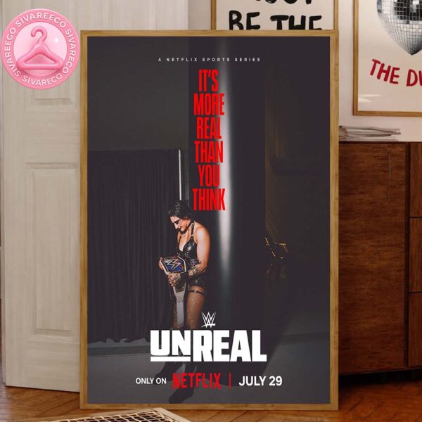 Unreal WWE Netflix Sports Series Rhea Ripley It’s More Than You Think On July 29 2025 Home Decorating Canvas Poster