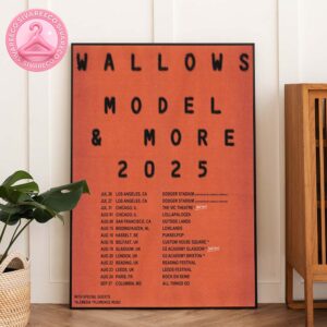 Wallows Model And More Tour Poster Featuring Minimalist Orange Spray Paint Artwork For 2025 US And Europe Shows Home Decor Poster Canvas
