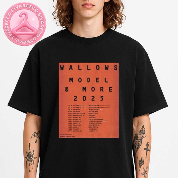 Wallows Model And More Tour Poster Featuring Minimalist Orange Spray Paint Artwork For 2025 US And Europe Shows Unisex T-Shirt