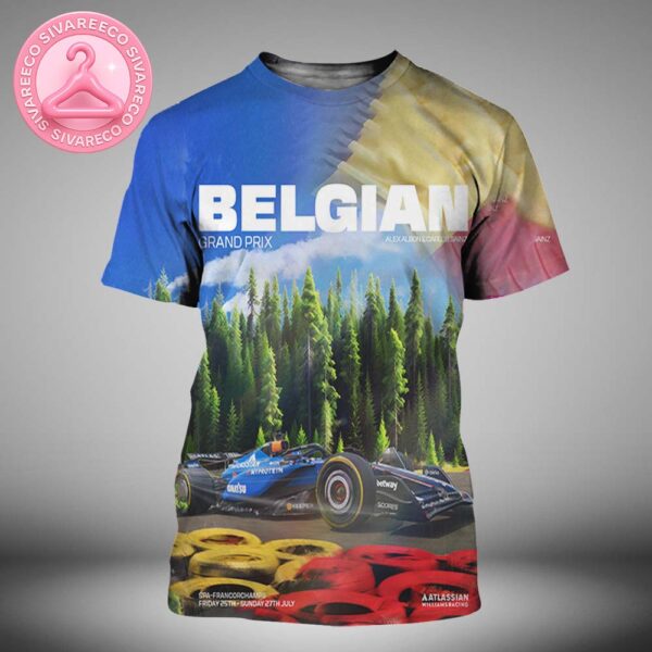 Williams Racing Alex Albon Carlos Sainz Belgian Grand Prix Spa-Francorchamps From Friday 25th to Sunday 27th July All Over Print Shirt
