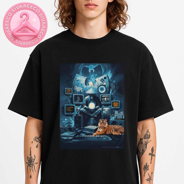 Wu-Tang Clan Concert Poster At Nationwide Arena In Columbus OH On July 5 2025 Featuring Samurai And Tiger Artwork Unisex T-Shirt