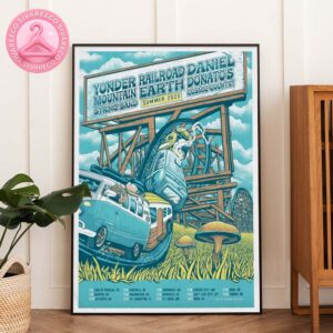 Yonder Mountain String Band X Railroad Earth X Daniel Donato Poster At Various Cities In The US Summer 2025 Home Decor Poster Canvas